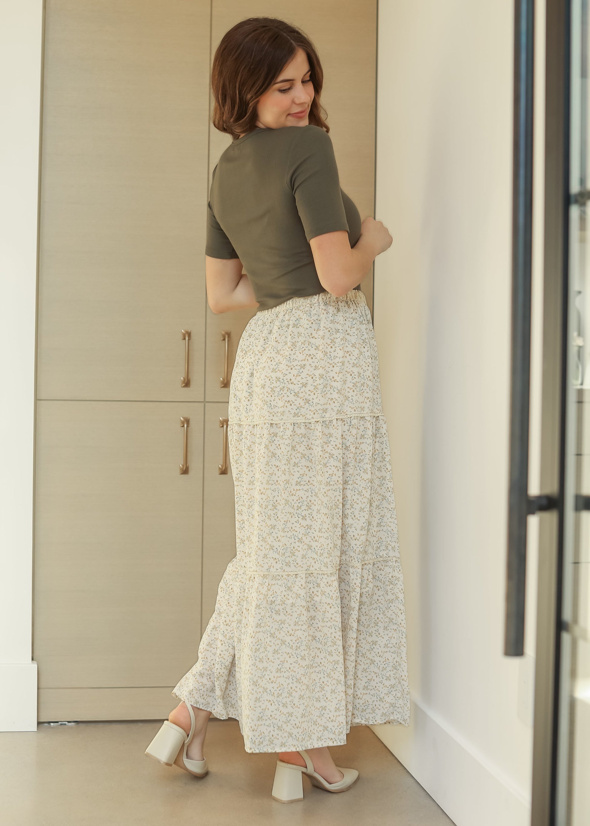 Wilder Lace Tier Floral Maxi Skirt IC Skirts