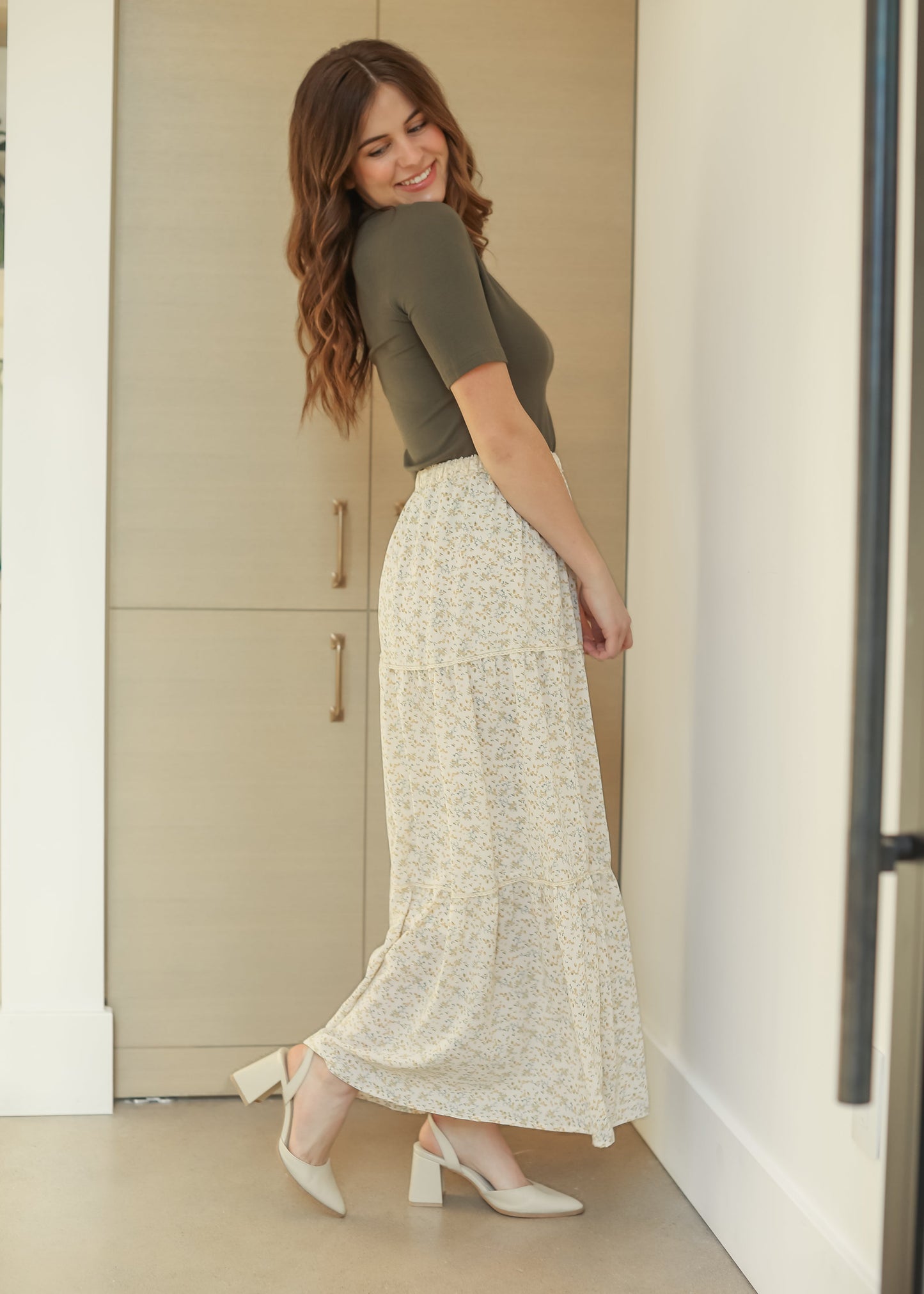 Wilder Lace Tier Floral Maxi Skirt IC Skirts