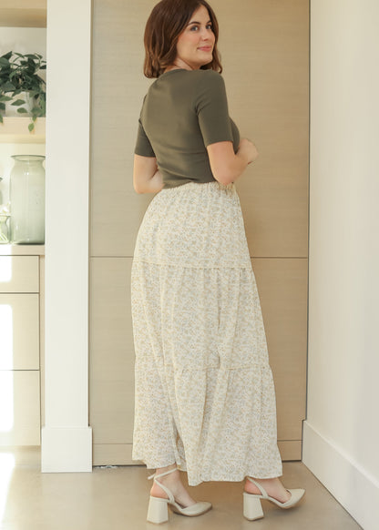 Wilder Lace Tier Floral Maxi Skirt IC Skirts