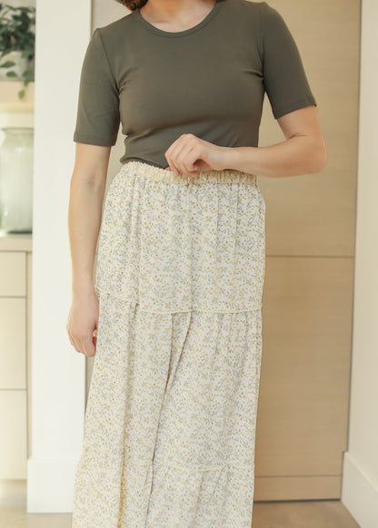 Wilder Lace Tier Floral Maxi Skirt IC Skirts