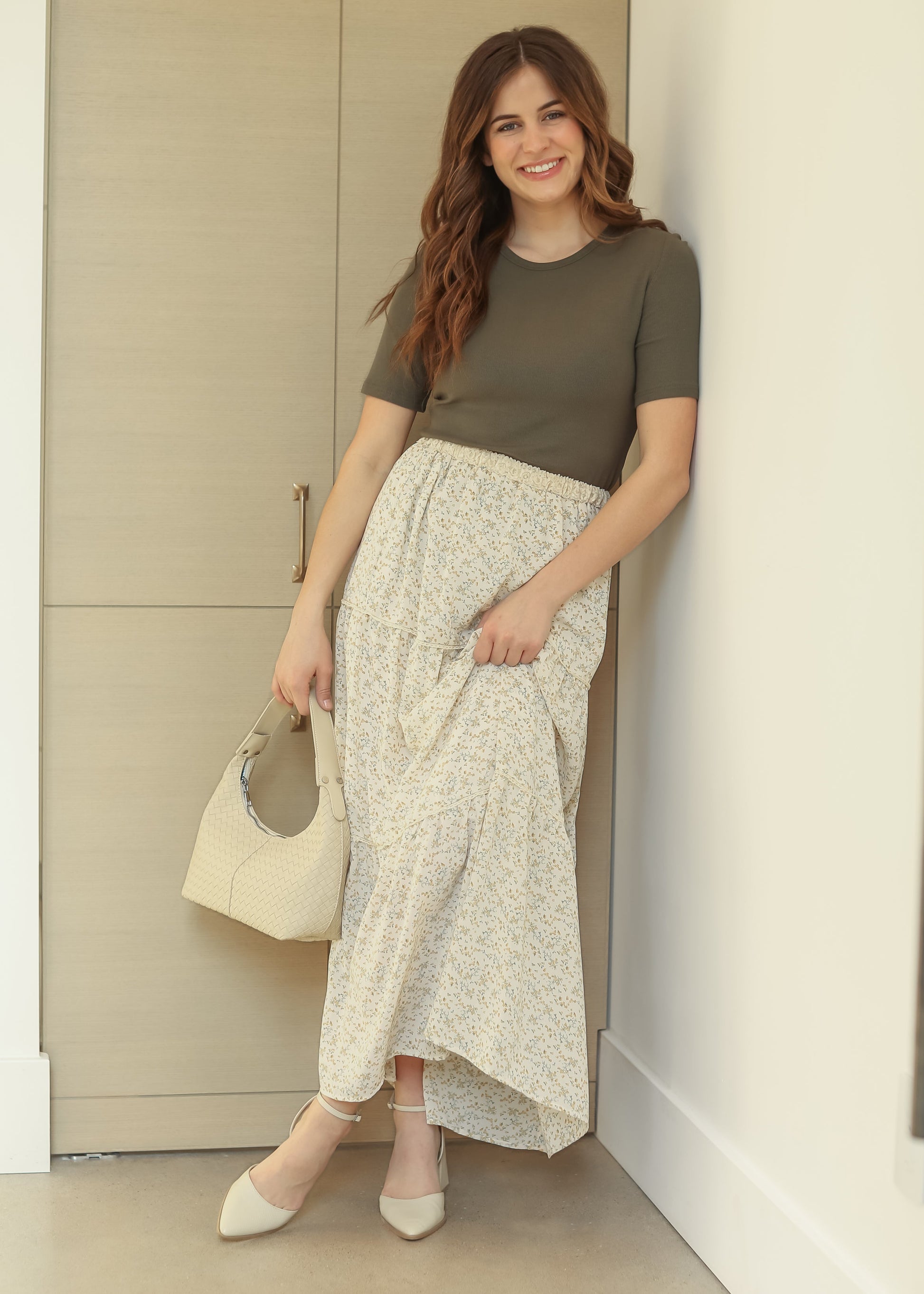 Wilder Lace Tier Floral Maxi Skirt IC Skirts