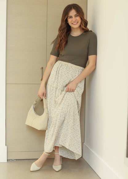 Wilder Lace Tier Floral Maxi Skirt IC Skirts