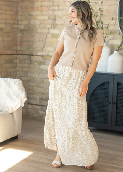 Wilder Lace Tier Floral Maxi Skirt IC Skirts