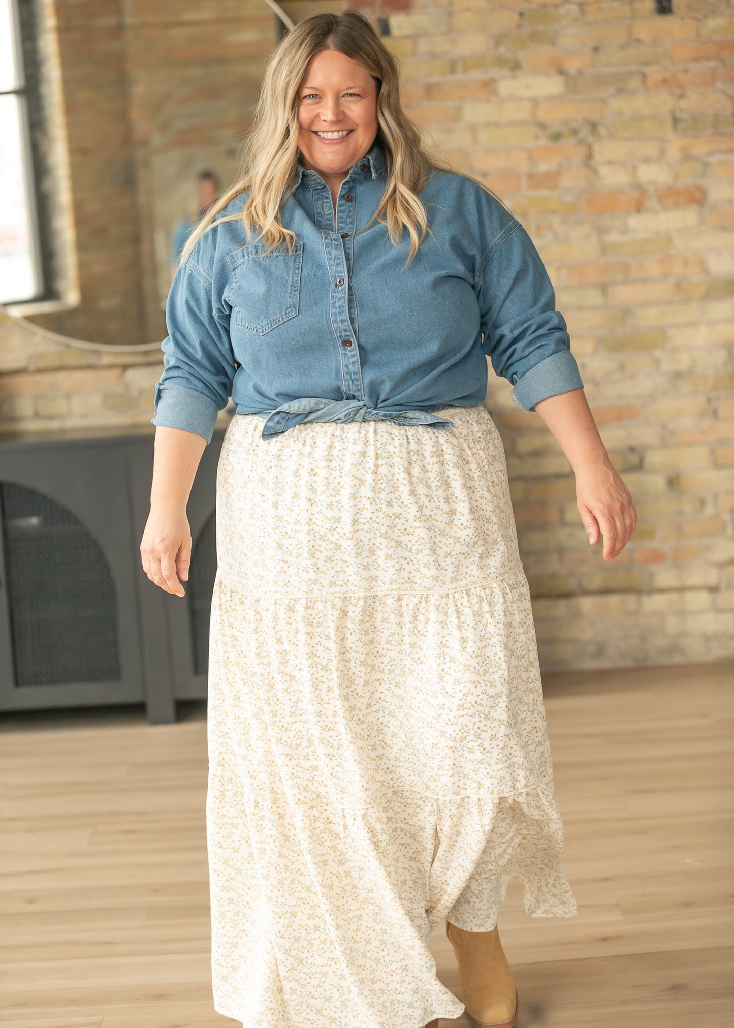 Wilder Lace Tier Floral Maxi Skirt IC Skirts