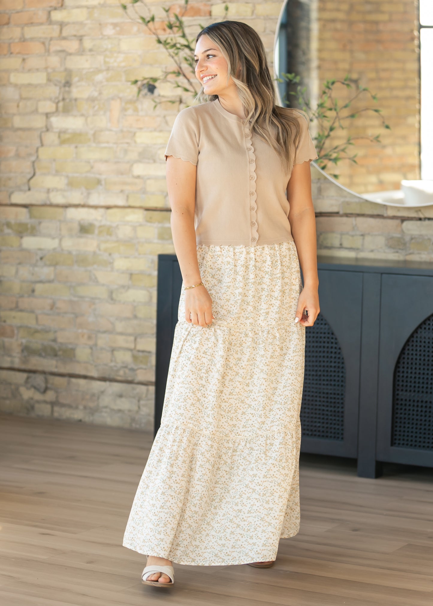 Wilder Lace Tier Floral Maxi Skirt IC Skirts