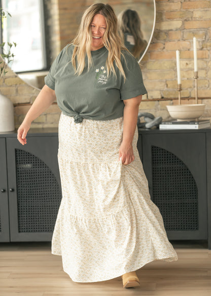 Wilder Lace Tier Floral Maxi Skirt IC Skirts