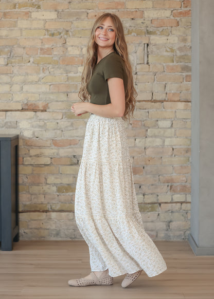 Wilder Lace Tier Floral Maxi Skirt IC Skirts
