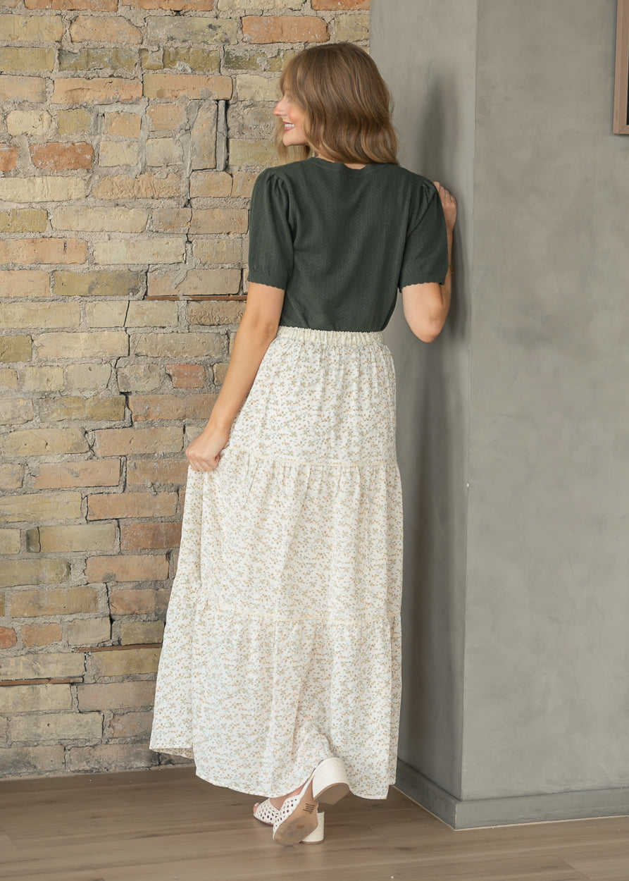 Wilder Lace Tier Floral Maxi Skirt IC Skirts