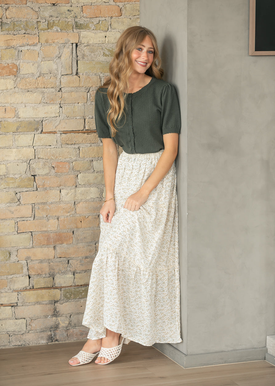 Wilder Lace Tier Floral Maxi Skirt IC Skirts