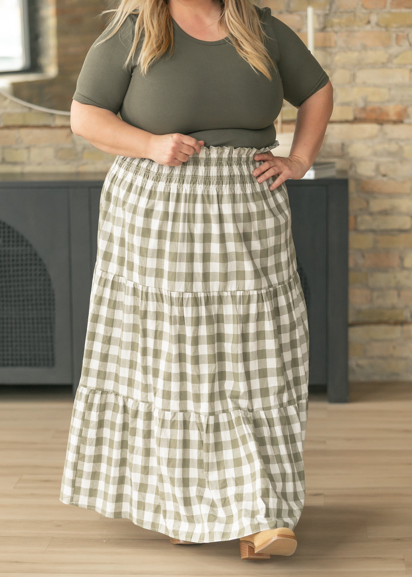 Willow Checkered Maxi Skirt FF Skirts