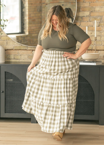 Willow Checkered Maxi Skirt FF Skirts