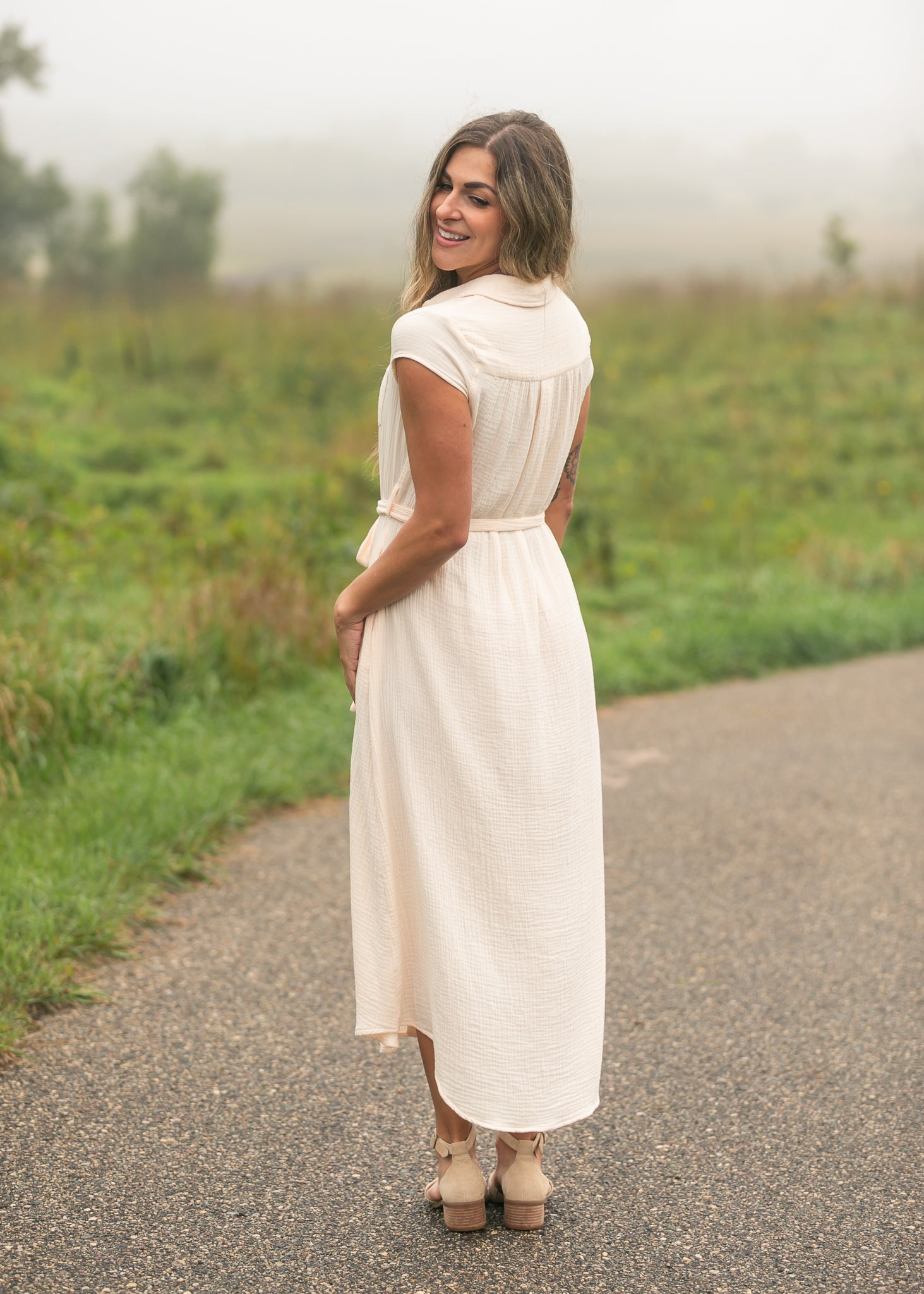 Willow Cotton Gauze Midi Dress IC Dresses