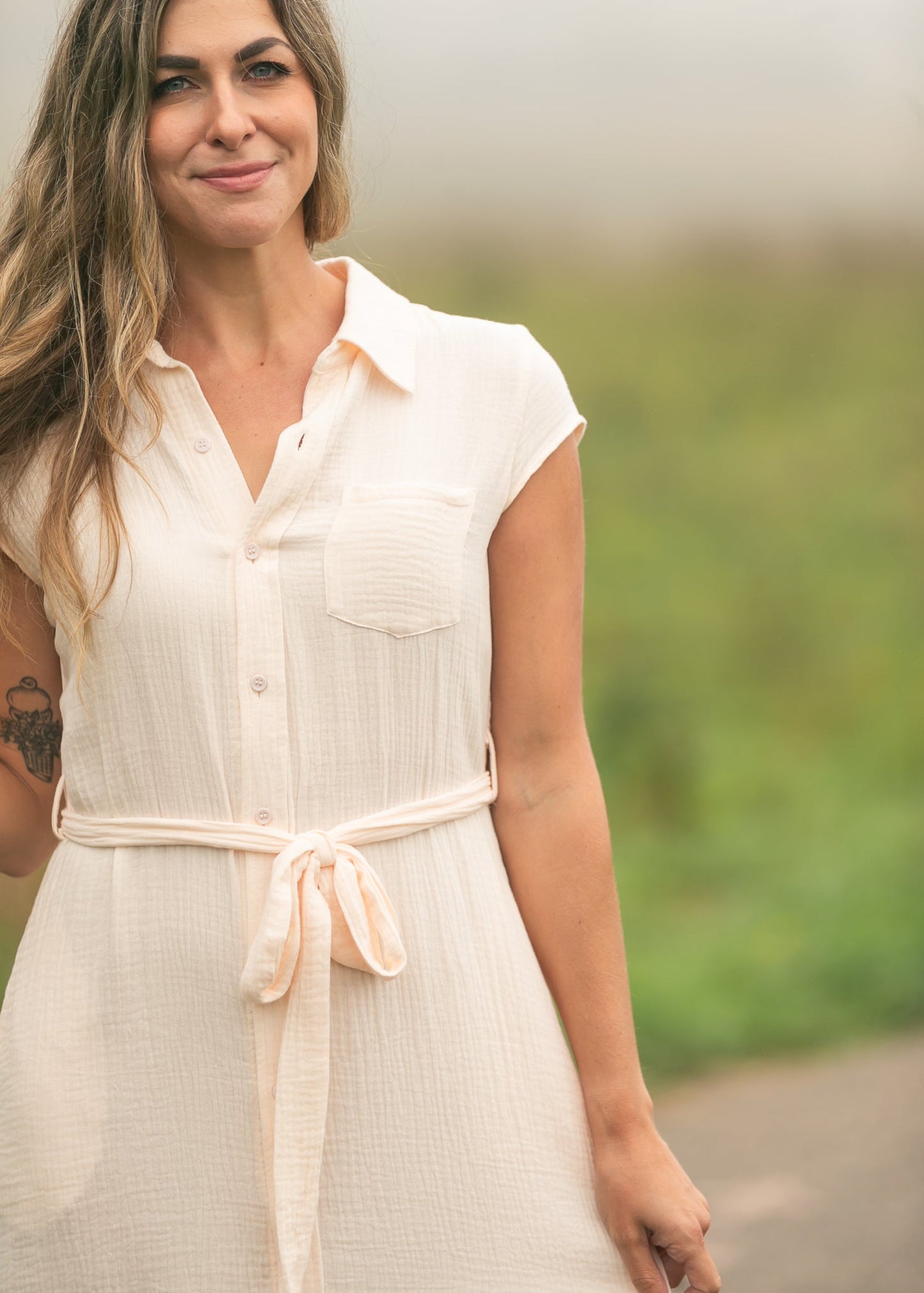 Willow Cotton Gauze Midi Dress IC Dresses