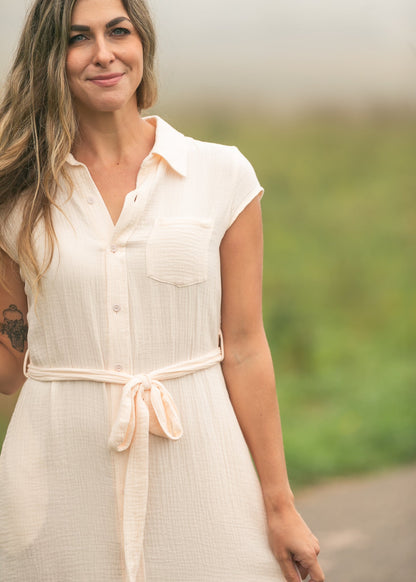 Willow Cotton Gauze Midi Dress IC Dresses