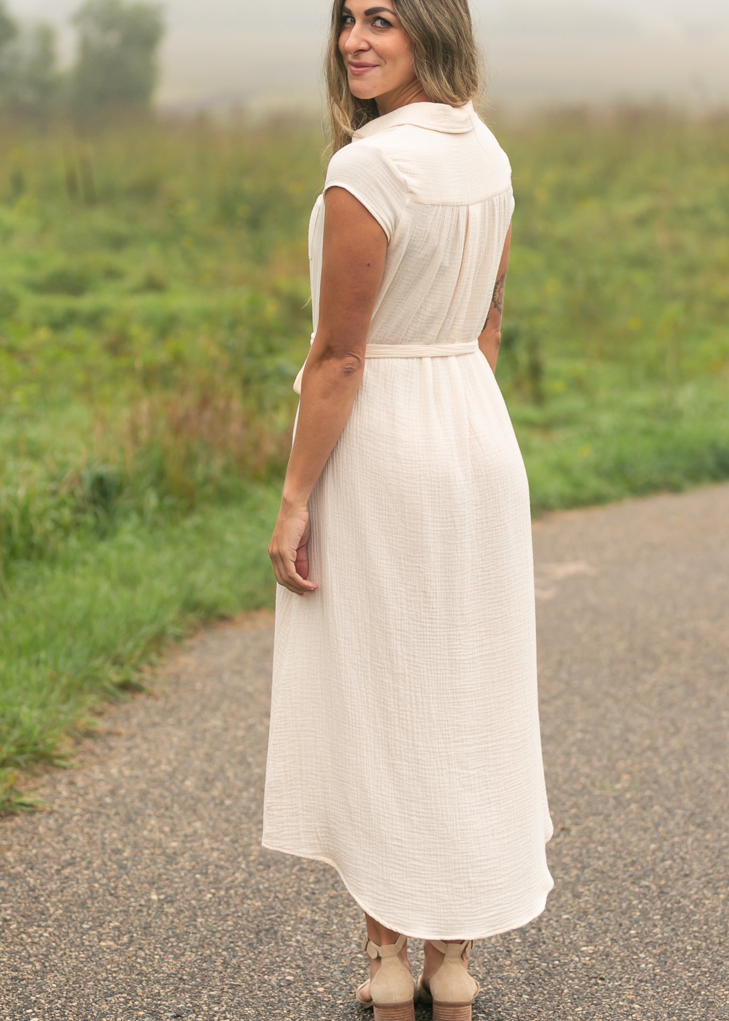 Willow Cotton Gauze Midi Dress IC Dresses