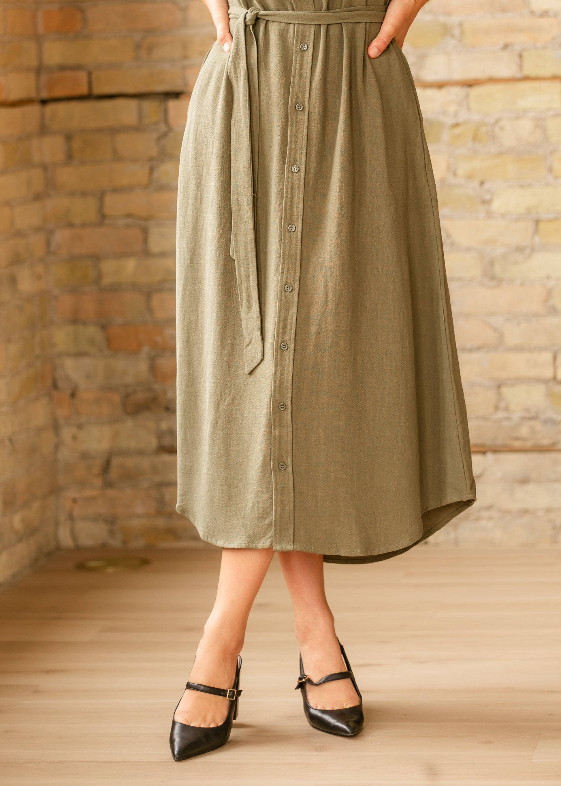 willow linen dress Willow Whisper Linen-Blend Midi Dress