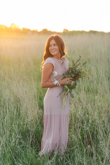 Willow Mae Crochet Tiered Maxi Dress IC Dresses