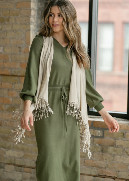 Winslet Tasseled Sleeveless Cardigan - FINAL SALE IC Layering Essentials