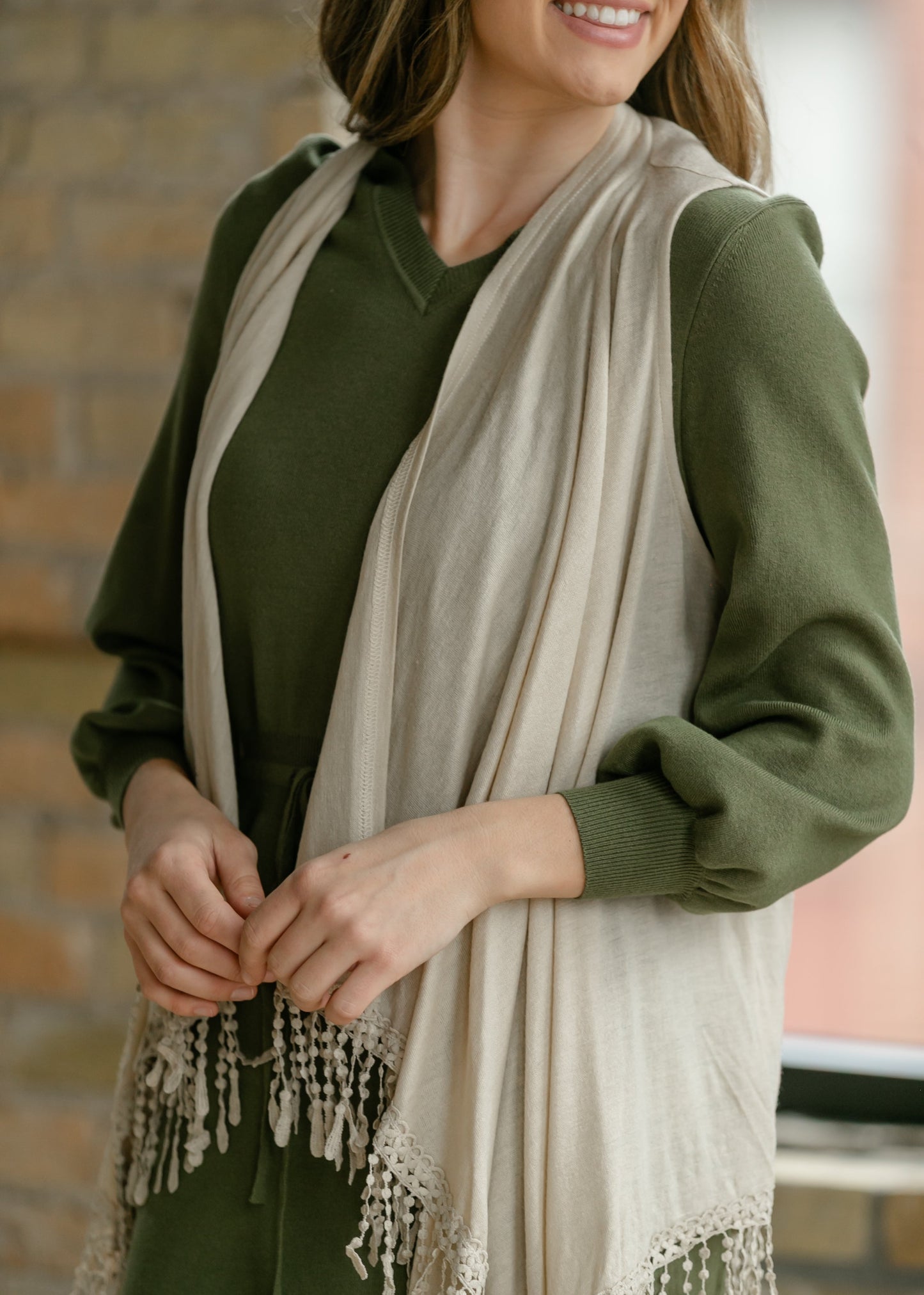 Winslet Tasseled Sleeveless Cardigan - FINAL SALE IC Layering Essentials