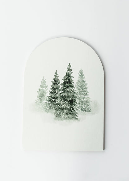 Winter Tree Watercolor Arch Wall Art FF Home + Lifestyle