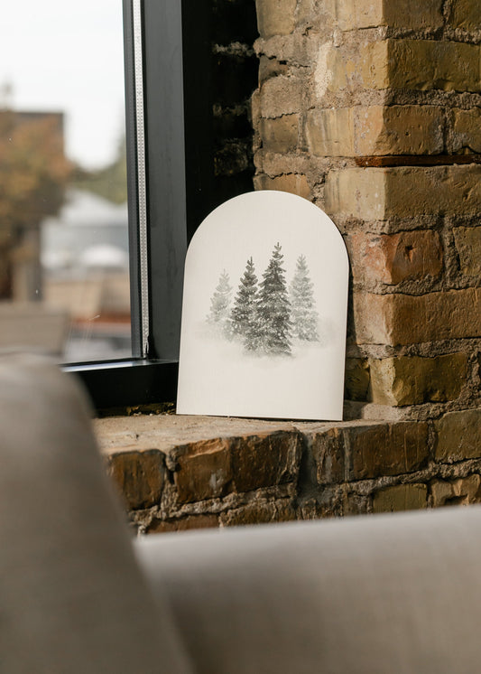 Winter Tree Watercolor Arch Wall Art FF Home + Lifestyle