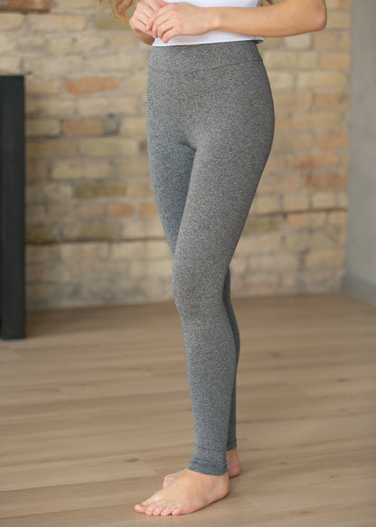 Women's Heather Gray No Cling Leggings IC Layering Essentials