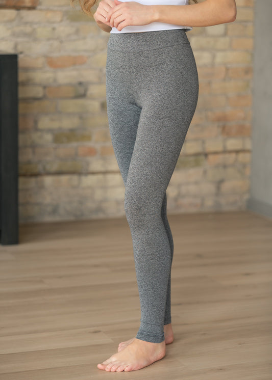 Women's Heather Gray No Cling Leggings IC Layering Essentials