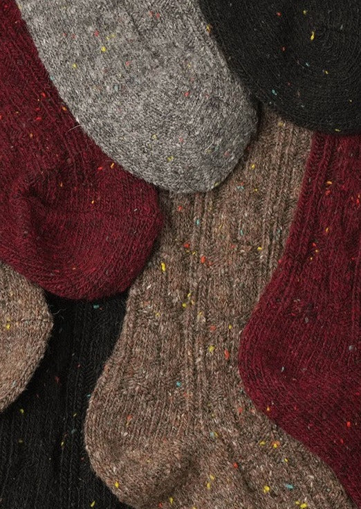 Women's Speckled Wool Blend Crew Length Socks - FINAL SALE Accessories