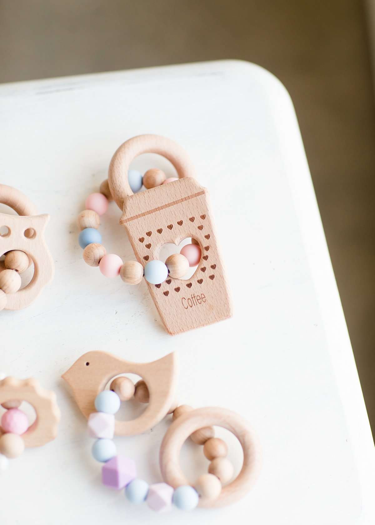Wood Bead Teether Toy FF Home + Lifestyle Coffee