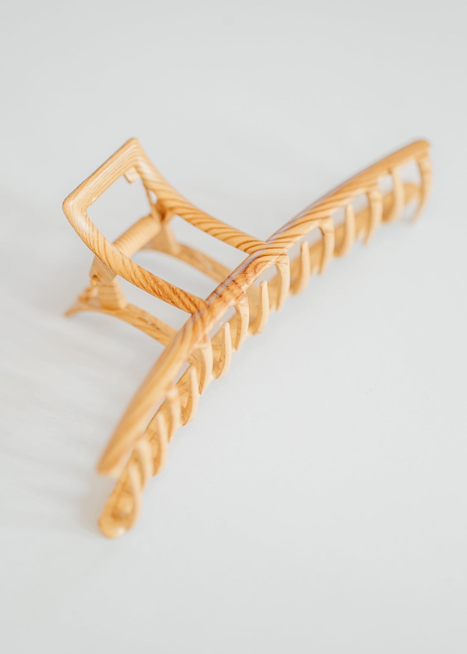 Wood Grain Metal Hair Claw Clip Accessories