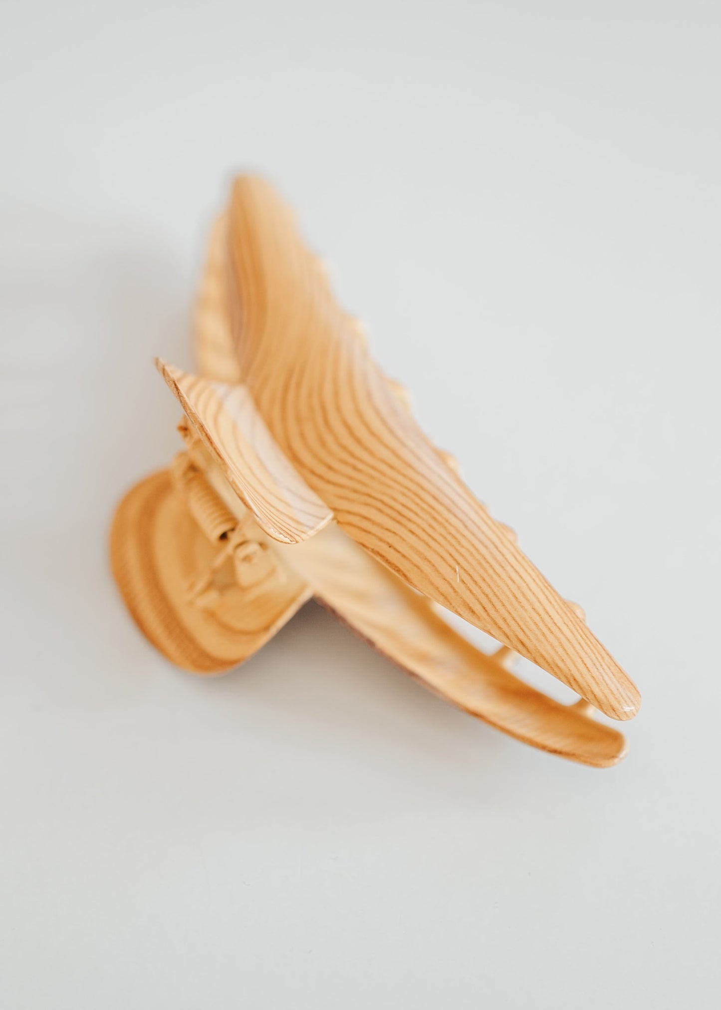 Wood Grain Metal Hair Claw Clip Accessories