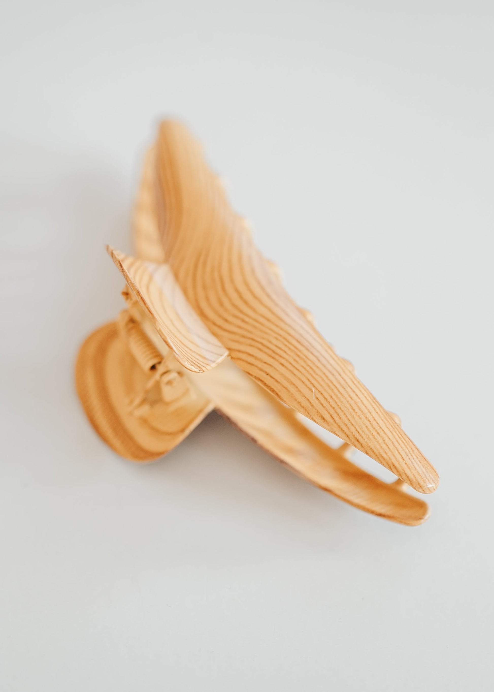 Wood Grain Metal Hair Claw Clip Accessories