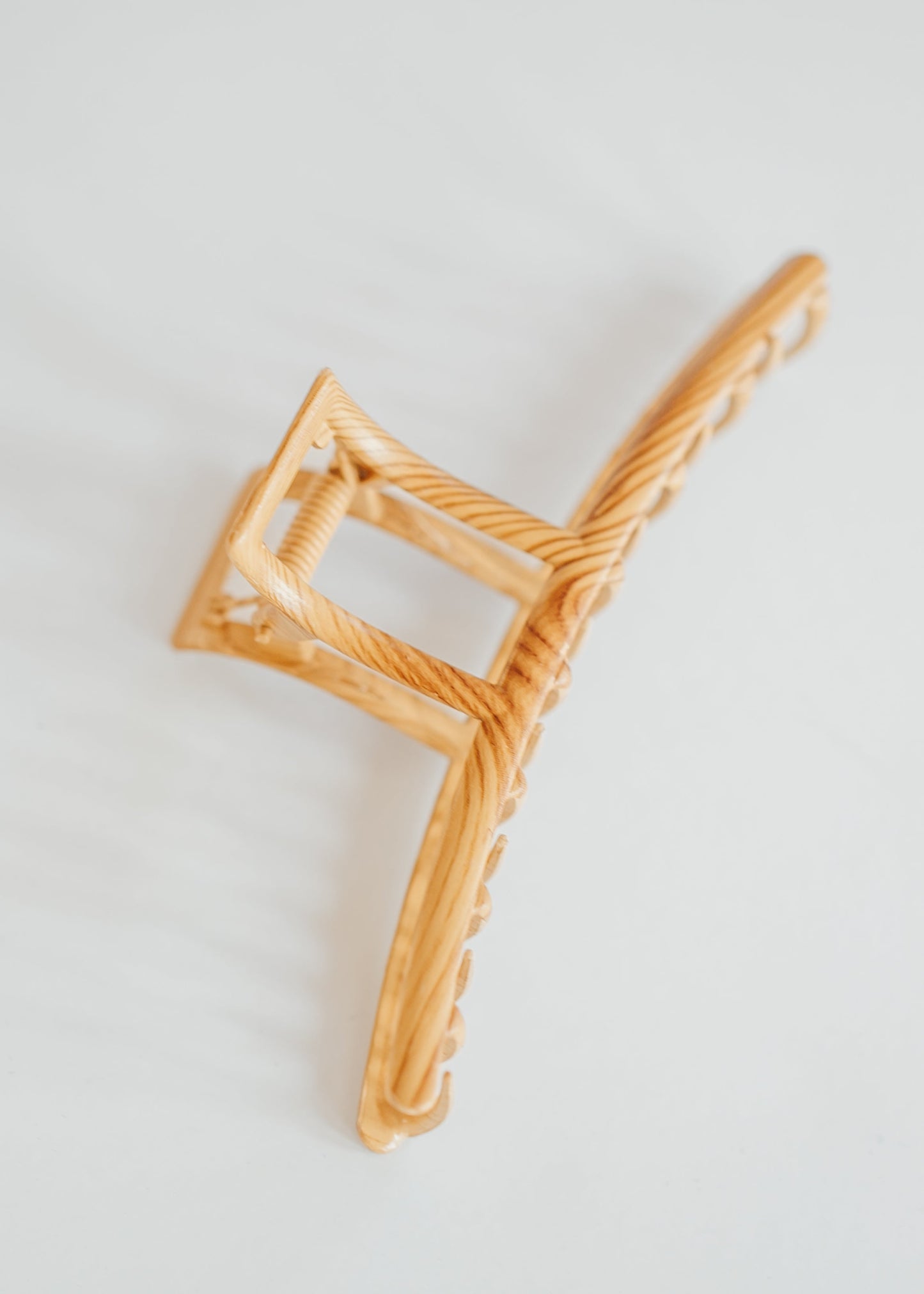 Wood Grain Metal Hair Claw Clip Accessories Retro