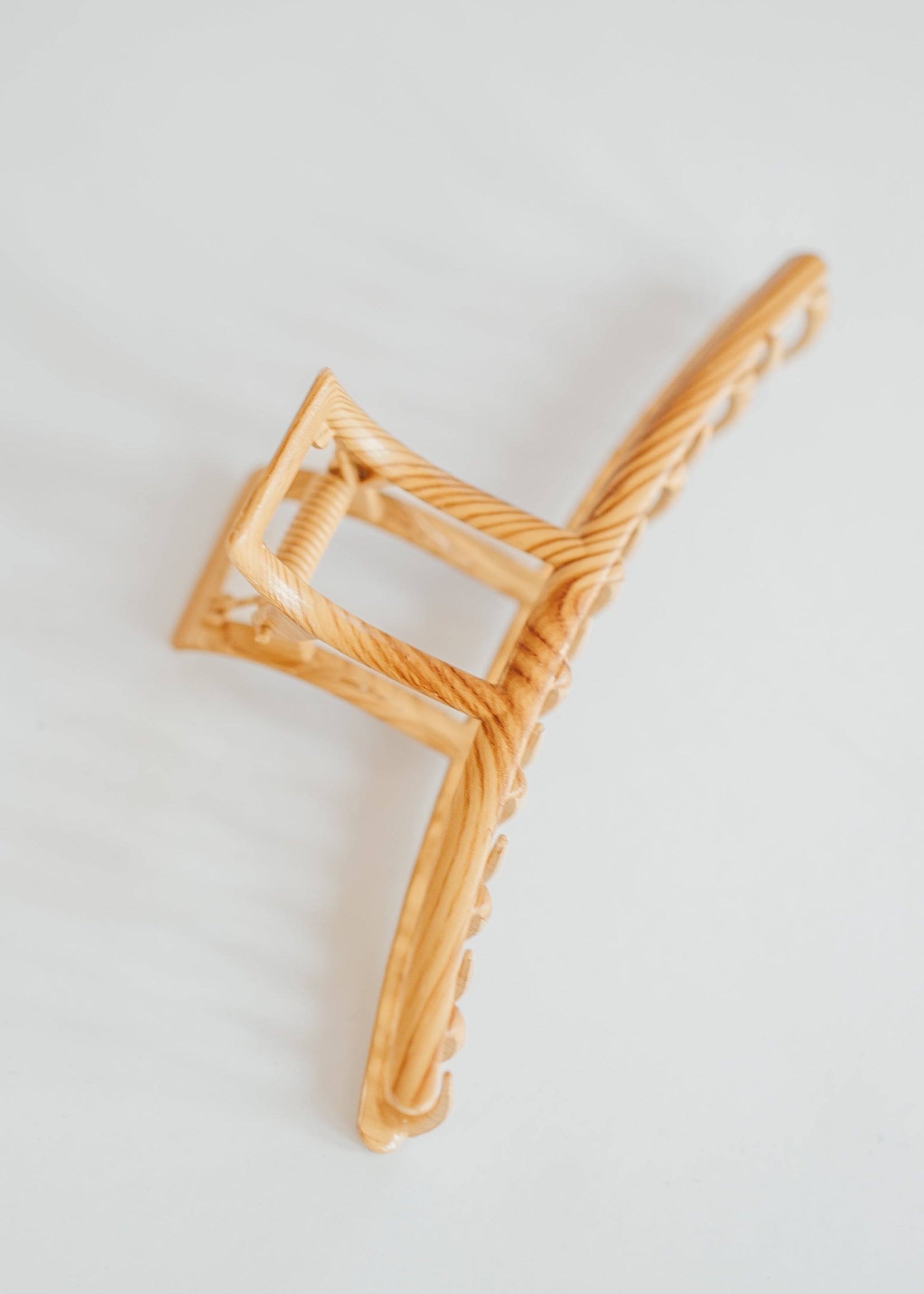 Wood Grain Metal Hair Claw Clip Accessories Retro