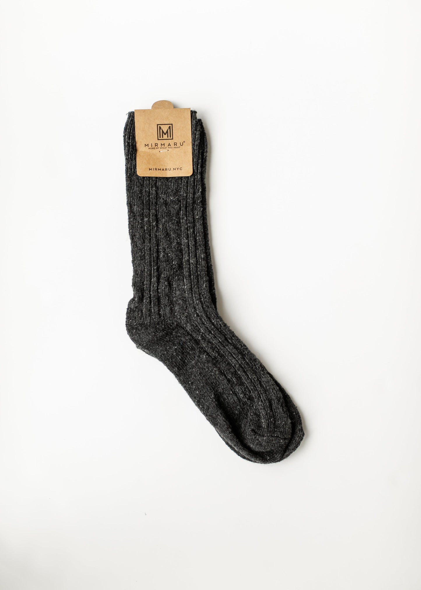 Wool Blend Crew Length Socks Accessories Solid / Black
