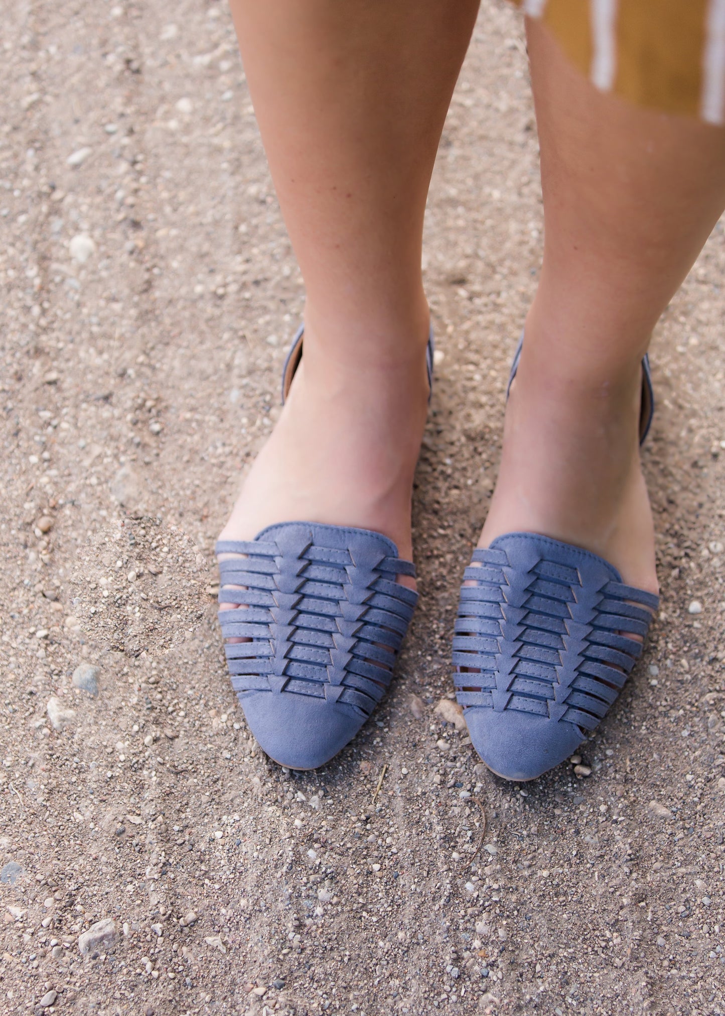 Woven Detail Suede Flat - FINAL SALE Shoes