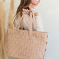 Woven Faux Leather Tote Bag Accessories