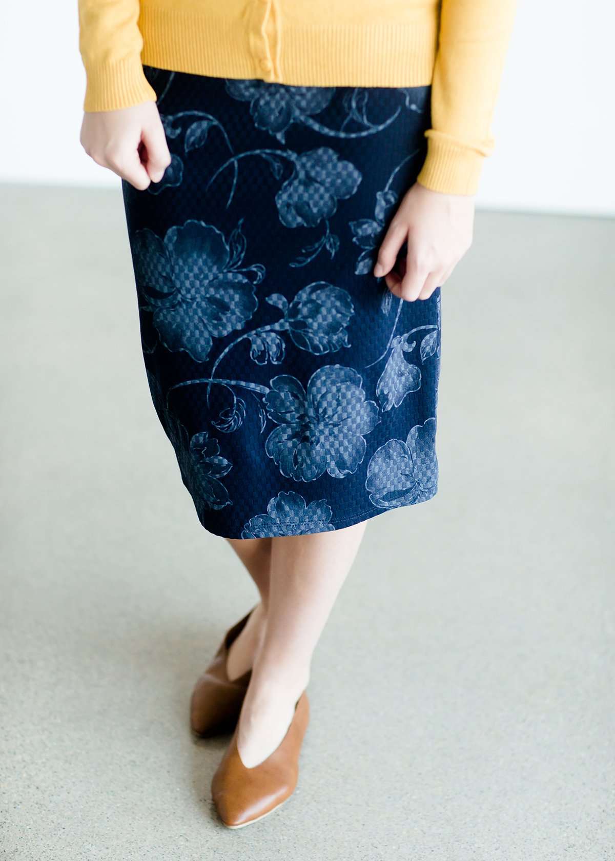 Woven Floral Stretch Skirt - FINAL SALE FF Skirts
