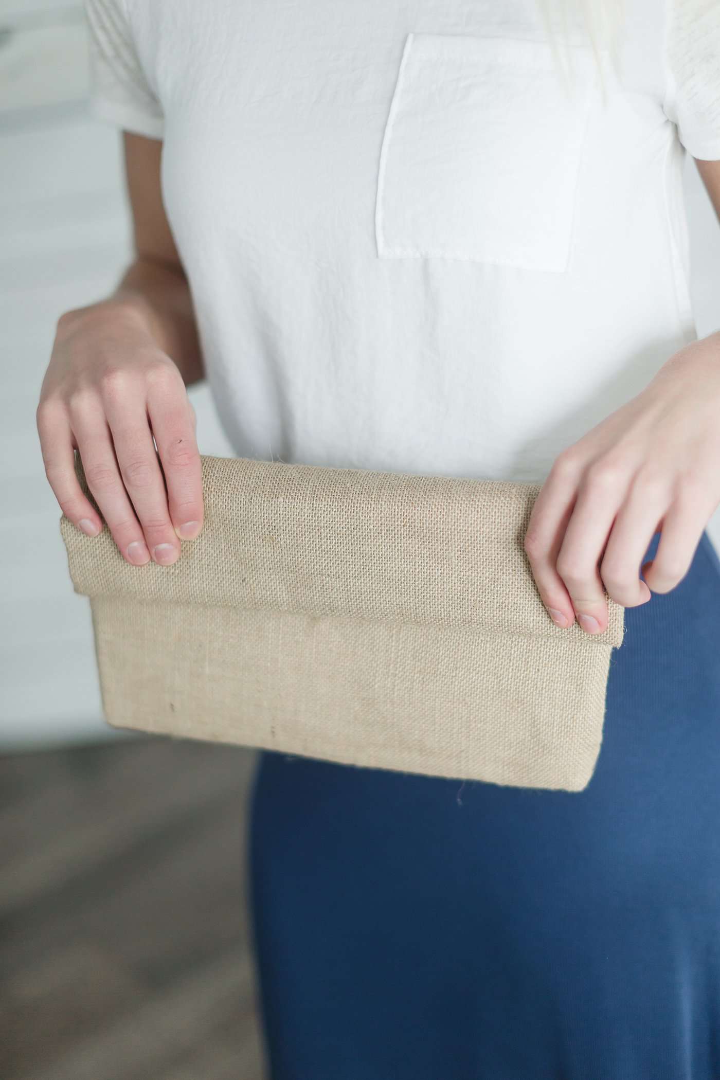 Woven Roll Over Clutch-FINAL SALE Accessories