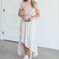 Wrap High Low Midi Skirt Skirts