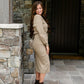 Wren Long Sleeve V-Neck Sweater Dress FF Dresses