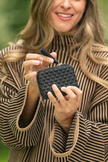 Wynona Woven Wallet Accessories Black