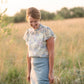 Yellow Floral Ruffle Sleeve Top - FINAL SALE FF Tops