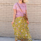 Yellow Floral Waist Tie Midi Skirt - FINAL SALE FF Skirts