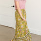Yellow Floral Waist Tie Midi Skirt - FINAL SALE FF Skirts