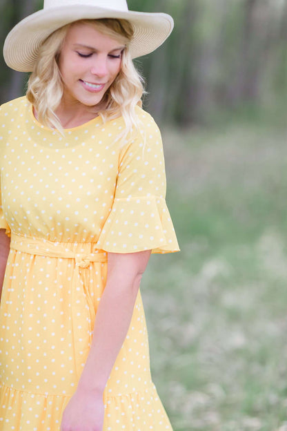 Yellow Polka Dot Dress FF Dresses