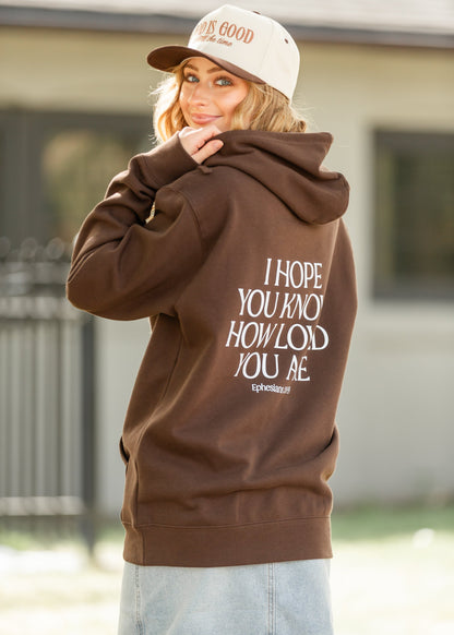 You Are Loved Christian Graphic Hoodie FF Tops