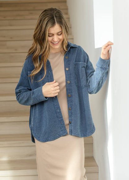 Z Supply® All Day Knit Denim Jacket FF Layering Essentials