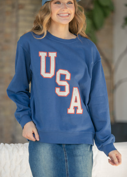 Z Supply® Americana Boyfriend Sweatshirt FF Tops