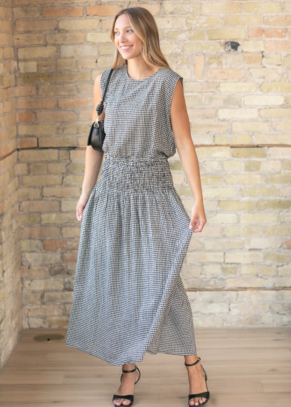 Z Supply® Brooke Smocked Waist Gingham Skirt FF Skirts